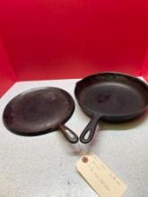 10.5 inch cast iron skillet and 10.25 inch cast iron griddle