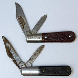 (2) Barlow Two Blade Pocket Knives, Some Surface Rust on Blades