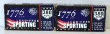 2 Full Boxes 1776 Sporting Ammunition .380 Auto 70 gr. Cartridges...