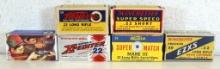 Mixed Lot - 6 Full Vintage Boxes .22 Cal. Cartridges Ammunition - Winchester Boy Scout Comm. .22 LR,