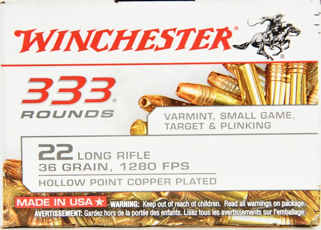 333 Rounds Winchester .22LR Ammunition