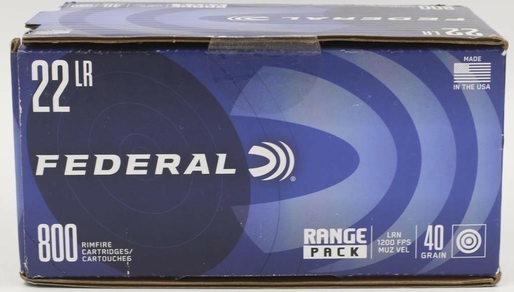 800 Round Range Pack Of Federal .22 LR Ammo