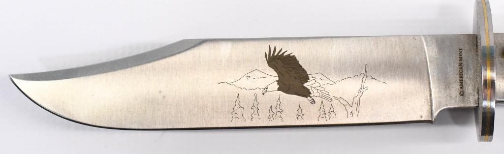 NIB American Mint Majesty Bald Eagle Bowie Knife