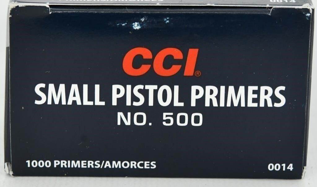 1000 Count of CCI Small Pistol Primers #500