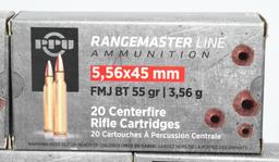 100 Rounds of PPU Range Master 5.56x45 Ammo