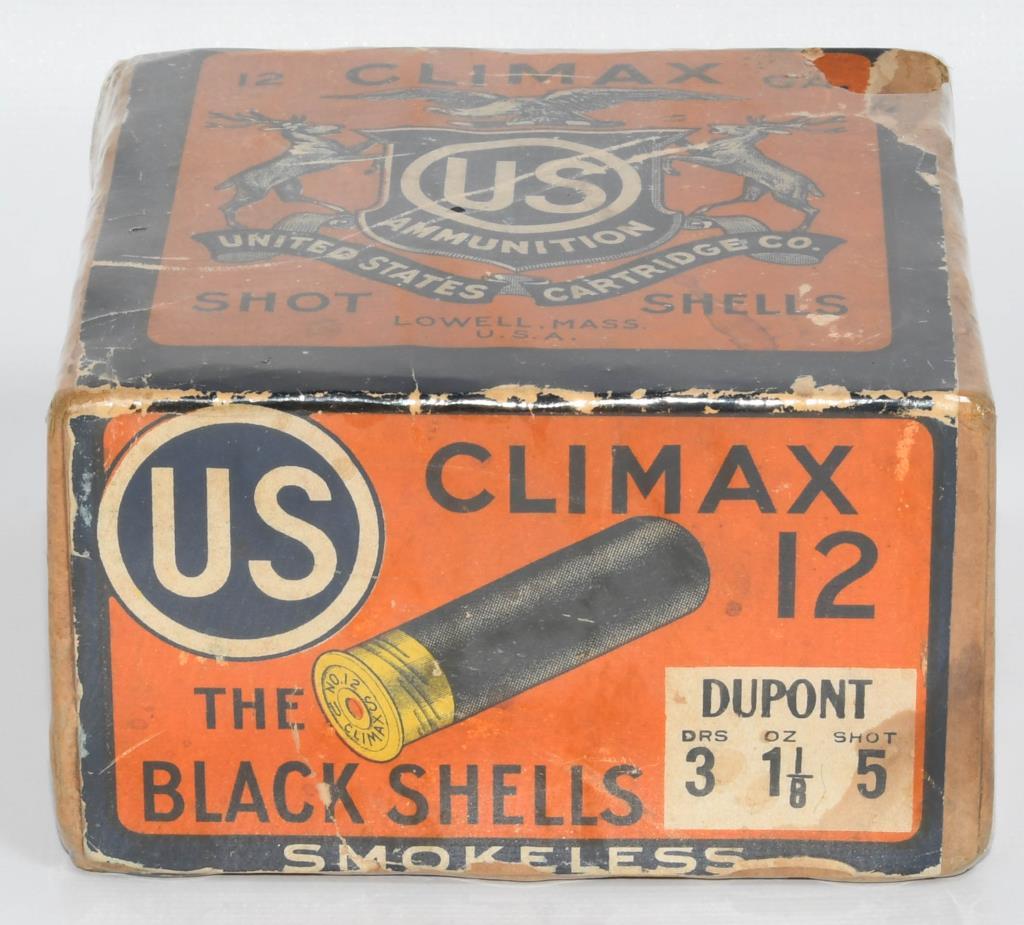 Rare Collector Box Of Climax US 12 Ga Shotshells