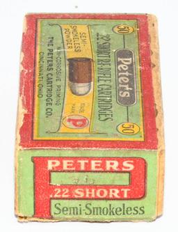 50 Rd Collector Box Of Peter's .22 Short RF Ammo