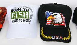 (5) Patriotic & Fishing & Hunting Embroidered Hats
