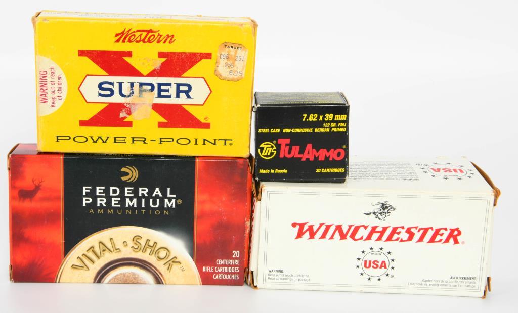 Various Ammo as listed 7.62x39 & 25-06 & 300 win