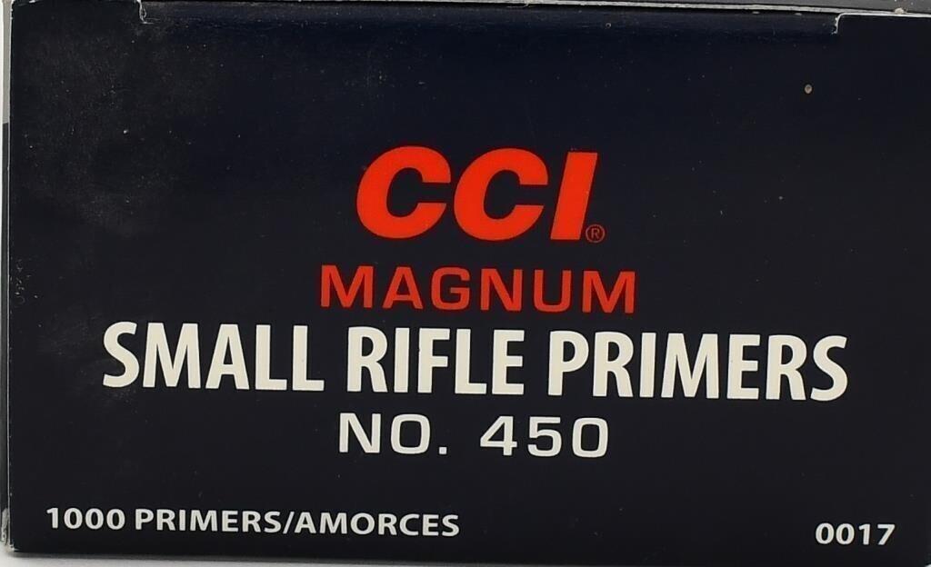 1000 CCI Magnum Small Rifle Primers #450