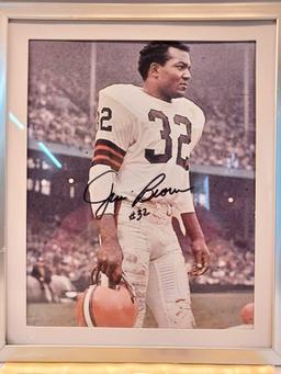 Jim Brown Signed and Framed Photograph with Declaration of Authenticity Opinion