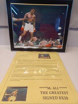 Muhammad Ali Signed and Framed Photograph with Declaration of Authenticity Opinion