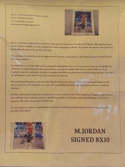 Michael Jordan Signed and Framed Photograph with Declaration of Authenticity Opinion