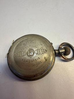 Vintage Kigne Droite Remontor Spiral Breguet Mens Pocket Watch