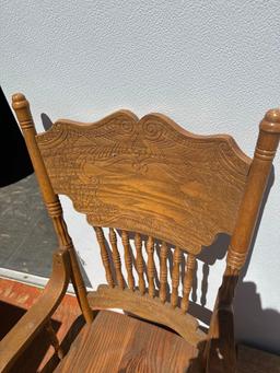 Wooden Kitchen Chair With Back