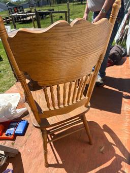 Wooden Kitchen Chair With Back