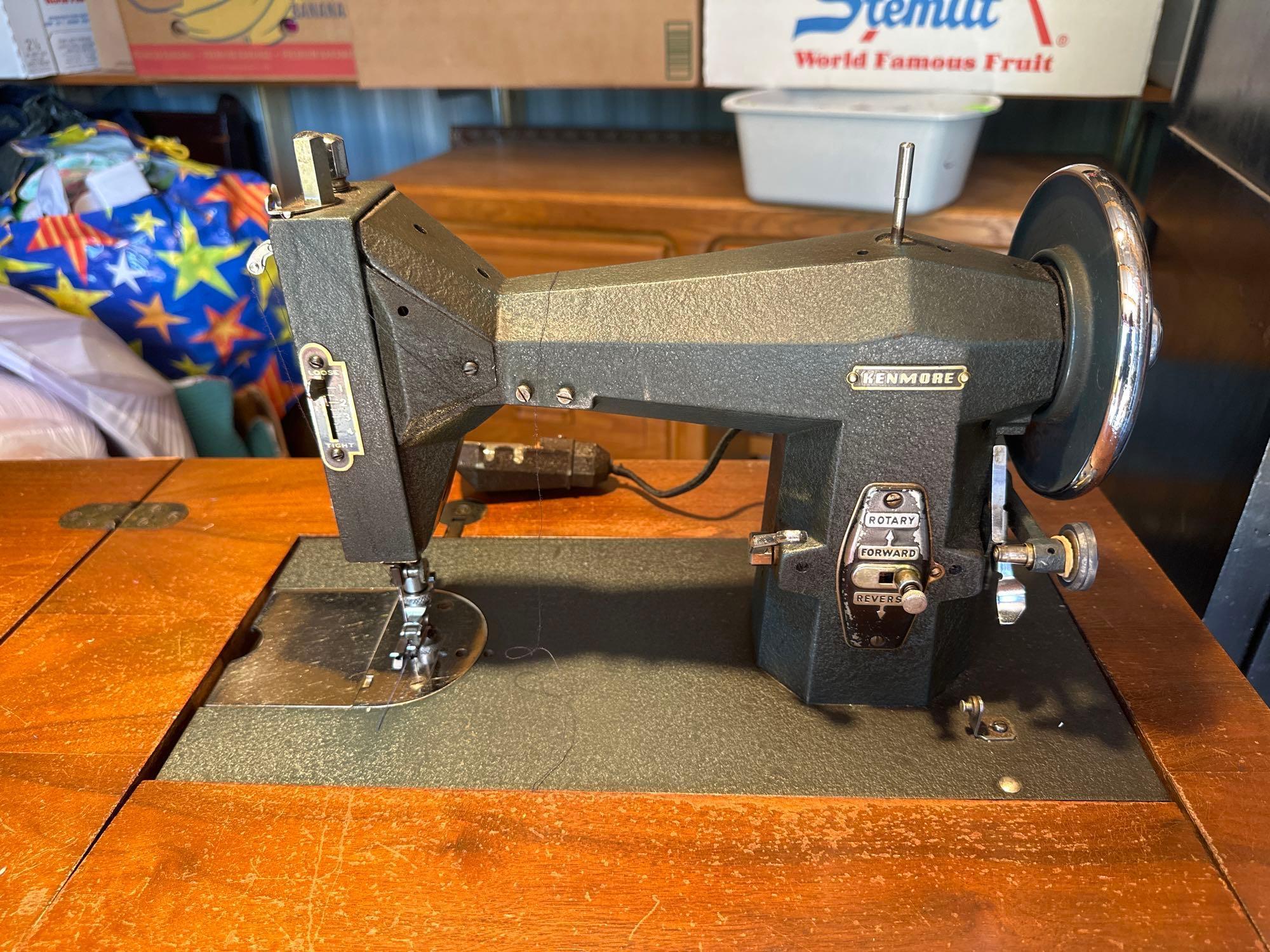 Vintage Kenmore Electric Sewing Machine With Accessories