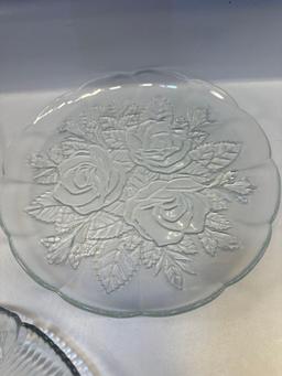3 Decorative Glass Plates