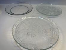 3 Decorative Glass Plates