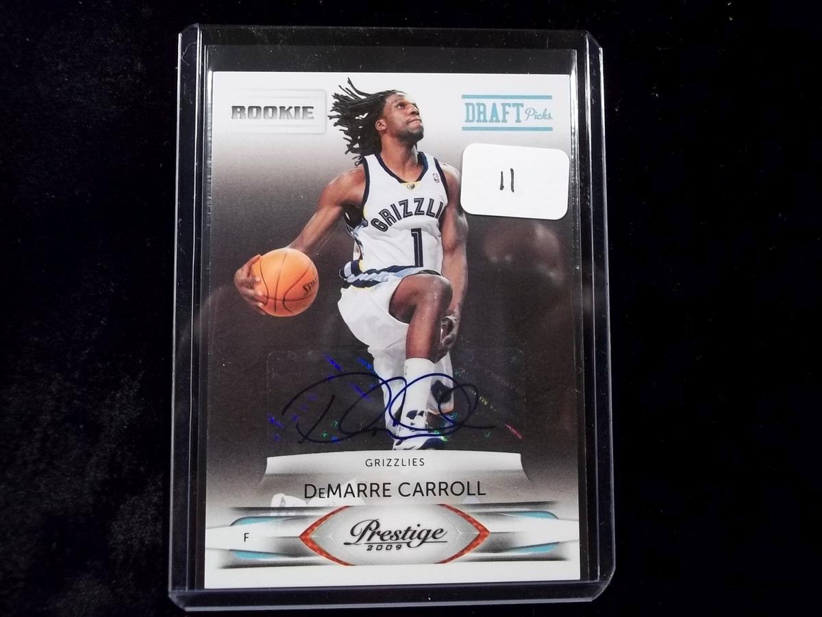 Demarre Carrol Memphis Grizzlies Autographed Rookie Basketball Card
