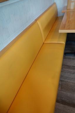 YELLOW LEATHER SINGLE SIDE BOOTHS (X7)