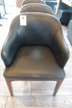 LEATHER BARREL CHAIRS (X12)