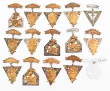 19th C. KNIGHTS OF PYTHIAS & FRATERNAL BADGES
