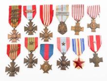 WWII FRENCH CROIX DE GUERRE & SERVICE MEDALS