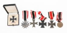 WWII GERMAN IRON CROSSES & MEDALS