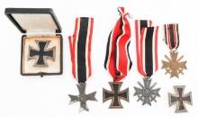 WWII GERMAN IRON CROSSES & MEDALS