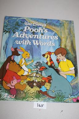 Vintage Walt Disney's Pooh's Adventures With Words, 1981, Walt Disney Productions, Hard Cover