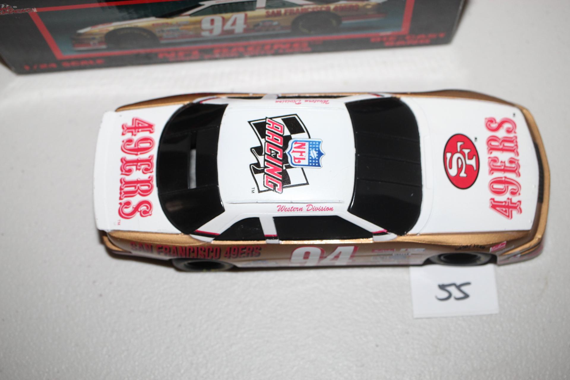 San Francisco 49ers Die Cast NFL Racing Coin Bank With Lock, 1/24 Scale, Racing Champions