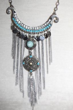 Fringe Necklace, Chain Approx. 18"
