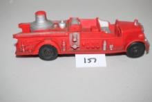 Vintage Auburn Fire Dept., Red Rubber Fire Truck, 7 1/4"