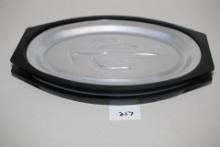 2 Nordic Ware Aluminum Steak Plates, 11 1/2" x 7 3/4" Including Plate Holder