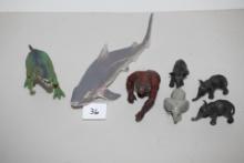 Assorted Plastic Toy Animals