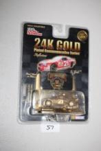 24K Gold Plated Commemorative Series Car, #21, NIP, 1/24 Scale, 50th Anniversary Nascar