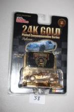 24K Gold Plated Commemorative Series Car, #77, NIP, 1/24 Scale, 50th Anniversary Nascar