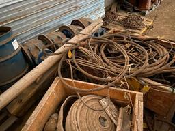 Remaining Contents of Building; Conveyor Parts, Equipment Parts, Cable Strings, Assorted Plumbing,