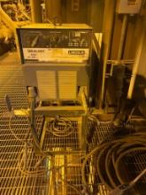 Lincoln Idealarc R3R-300 DC Arc Welder & Welding Curtain (Located on second floor of the plant)