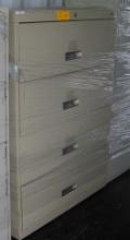 Dk Tan 4-Drawer Metal Lateral File Cabinet
