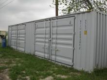 New 40' One Shipper Container with 2 Double Side Doors and End Door