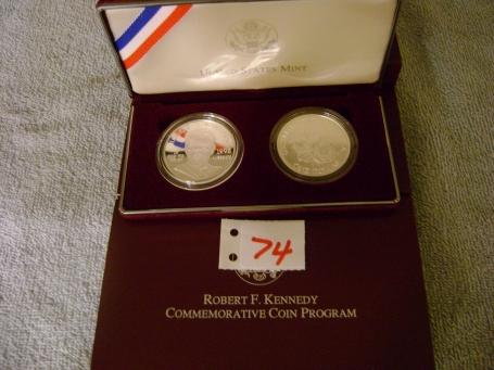 5 - 1998 Robert Kennedy Proof & UNC 1oz coin set