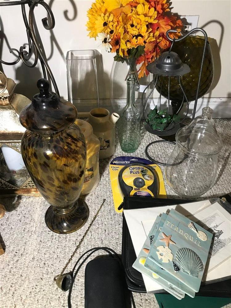 Group lot assorted decorative items and more