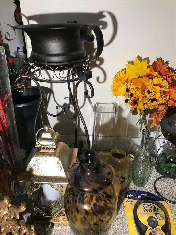Group lot assorted decorative items and more