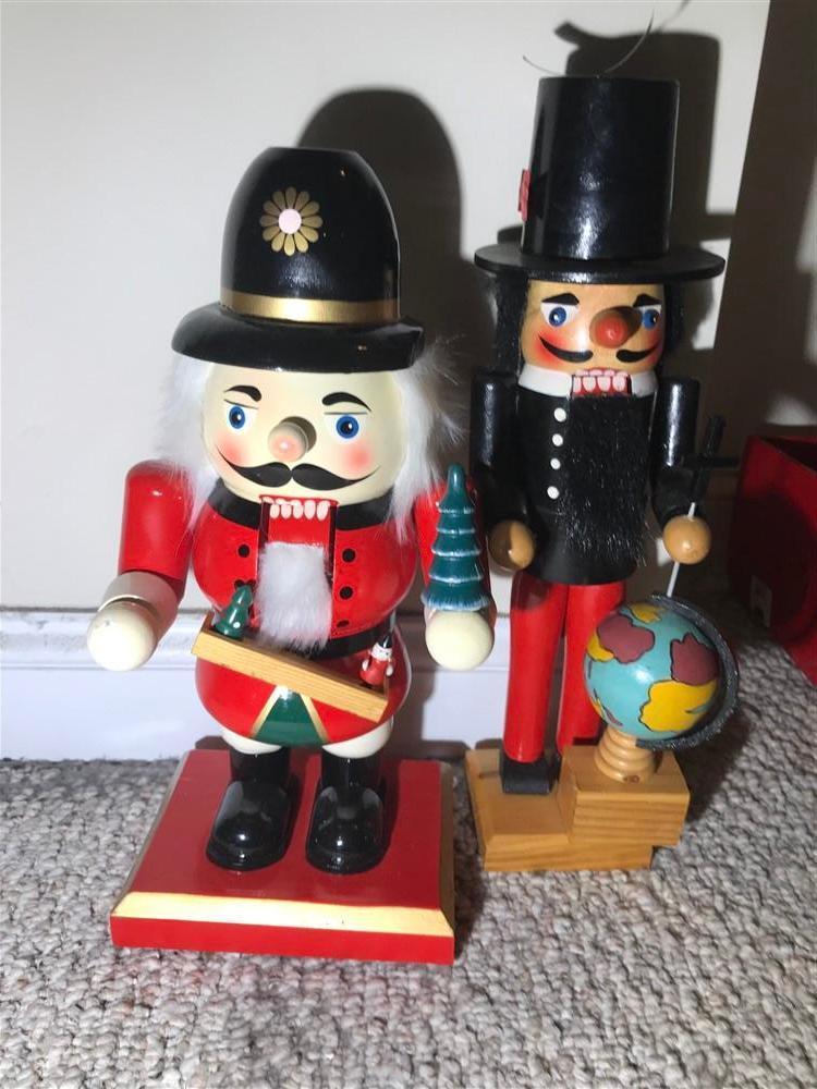 Two Christmas Wooden Nutcrackers