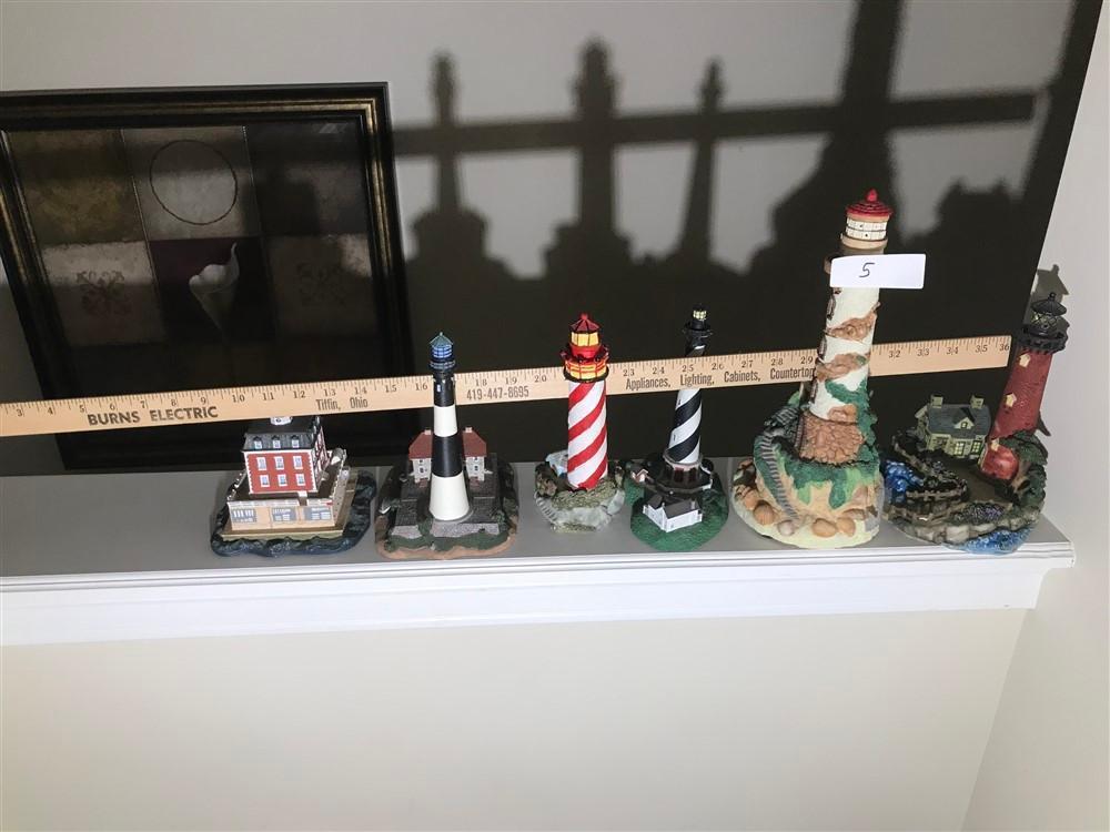 Group lot of collectible lighthouses