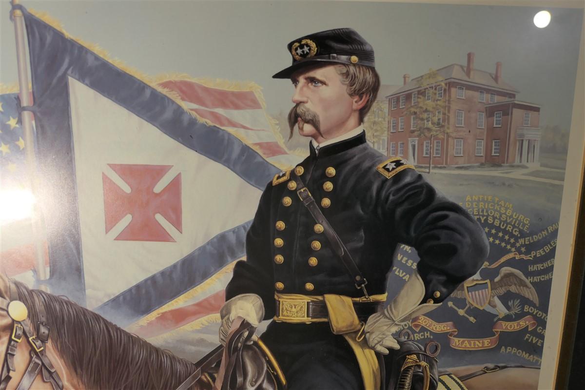 Civil war Maine Chamberlain Print Signed