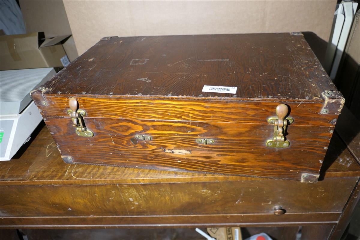 Antique Wooden Military Style Box