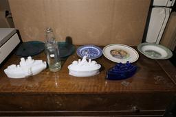 USS Maine Candy Dishes, bottle etc